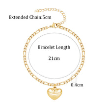 Load image into Gallery viewer, &quot;Sweet Heart Charm&quot; Ankle Bracelet - Anklet - Stainless Steel
