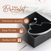 Load image into Gallery viewer, Beautiful Stainless Steel Adjustable Heart Dangle Clasp Bangle
