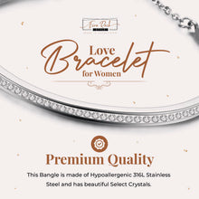 Load image into Gallery viewer, Beautiful Stainless Steel Adjustable Heart Dangle Clasp Bangle
