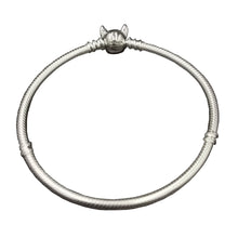 Load image into Gallery viewer, Sterling Silver Puppy Clasp Snake Bangle Bracelet
