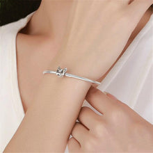 Load image into Gallery viewer, Sterling Silver Puppy Clasp Snake Bangle Bracelet
